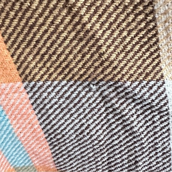 Boho Shawl Wrap Cape By Anthropologie Plaid Fun Fur Soft Warm Cozy peasant OS - Picture 6 of 16